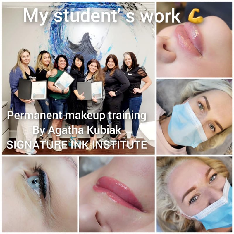 Fundamental Permanent Makeup Training at  the Signature Ink Institute in Arlington Heights. Agatha's students' work.
