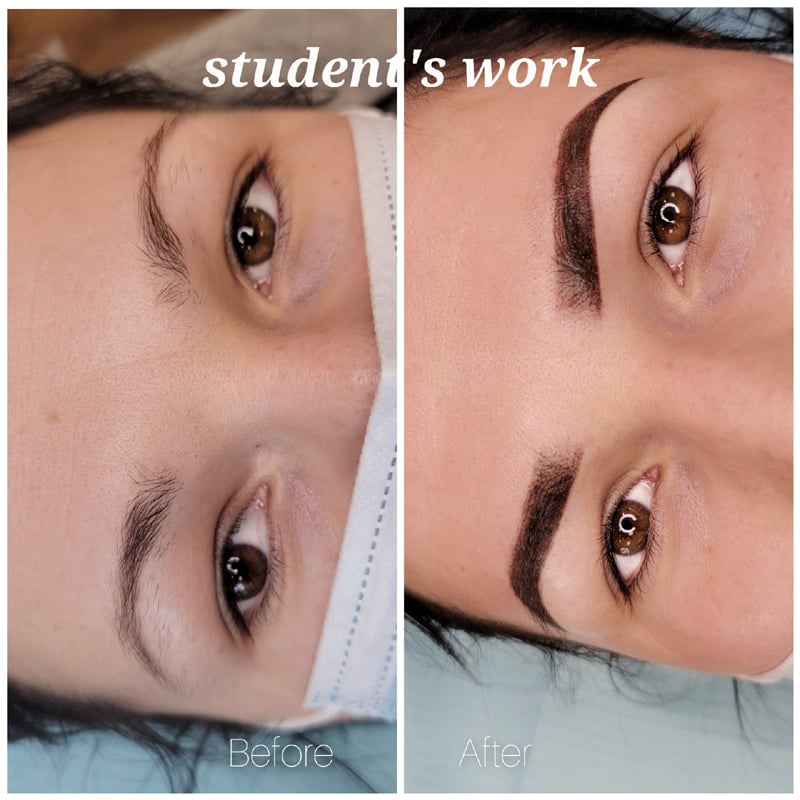 Chicago All About Eyebrow Training. Students' Work: Permanent Makeup Eyebrows