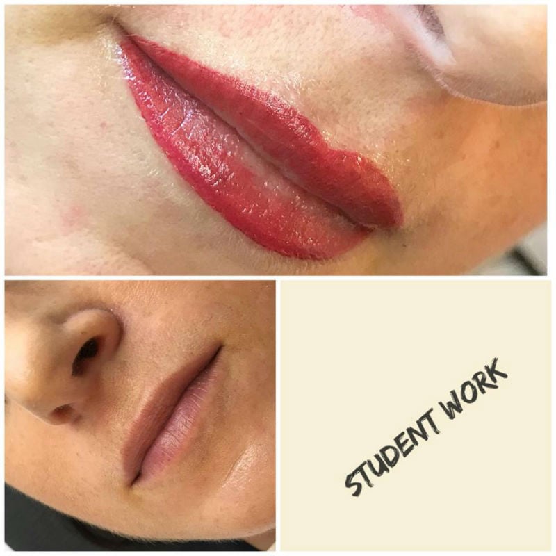 Chicago Permanent Makeup Training. Student's Work: Permanent Makeup Lips