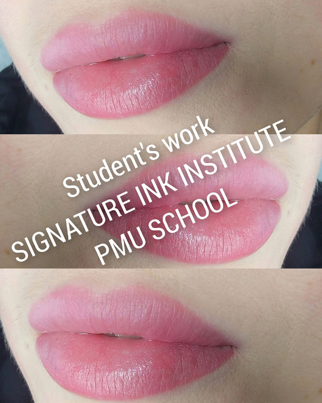 Chicago Permanent Makeup Training. Student's Work: Permanent Makeup Lips.
