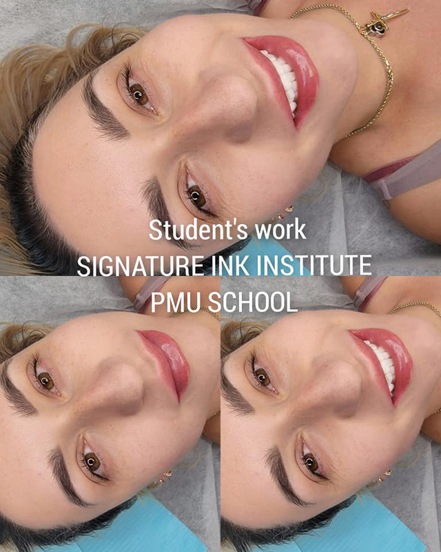 Chicago Permanent Makeup Training. Student's Work: Permanent Makeup Lips.