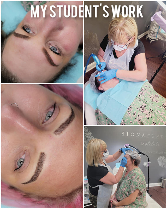 Chicago Advanced Class. Student's Work: Permanent Makeup Eyebrows. 