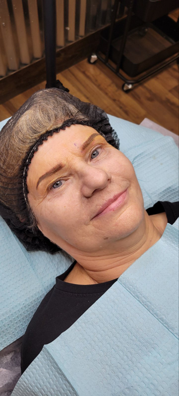 Chicago Permanent Makeup Training. Student's Work: Permanent Makeup Eyebrows.