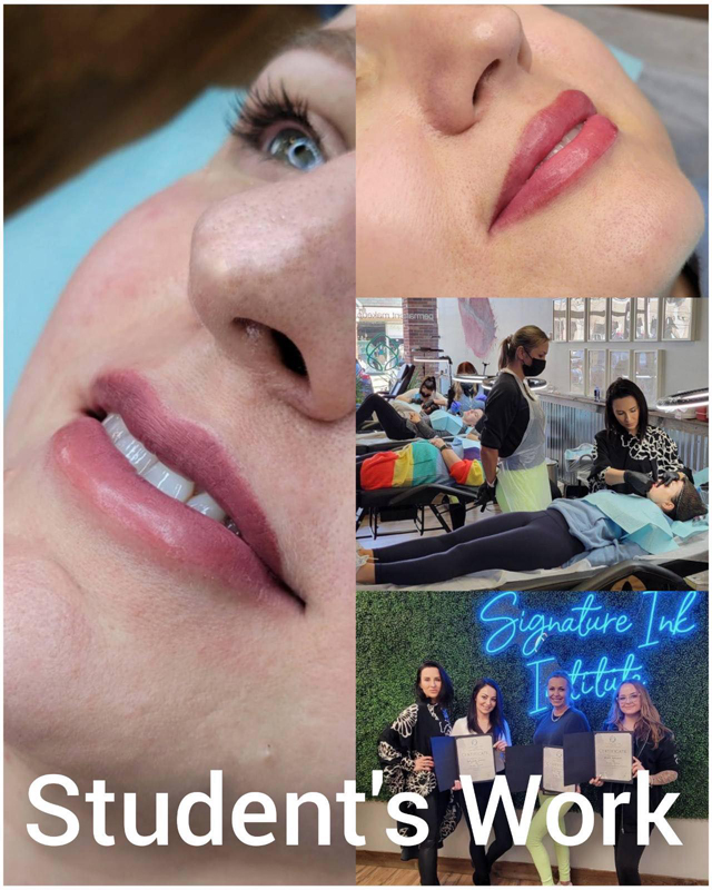 Chicago Permanent Makeup Training. Students' Work: Permanent Makeup Lips.