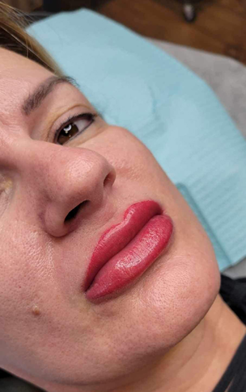 Chicago Permanent Makeup Lip Training. Student's Work: Permanent Makeup Lips.